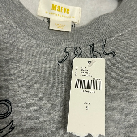 Anthropologie Maeve Gray Sweatshirt - Picture 3 of 4